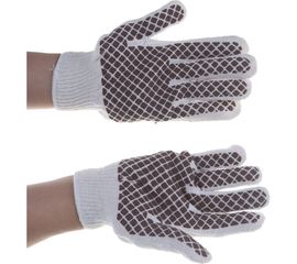 Трикотажные перчатки СИБРТЕХ, рисунок ПВХ гель Шахматный облив, оверлок, 67779 