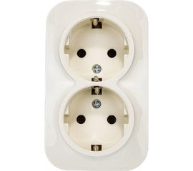 Двухместная розетка IONICH с/з слоновая кость 1428 