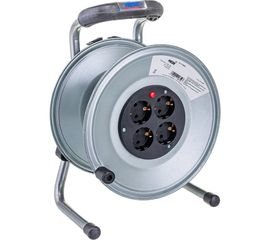 Катушка без провода HEDI металлическая 4 розетки D=255мм термозащита K1S000T 