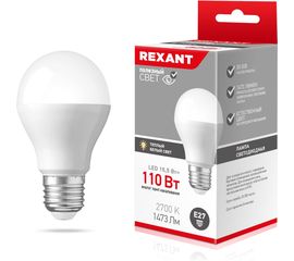 Светодиодная лампа REXANT Груша A60 15,5 Вт E27 1473 лм 2700 K теплый свет 604-008 