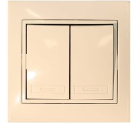 Двухклавишный выключатель Jilion бежевый 9533137 
