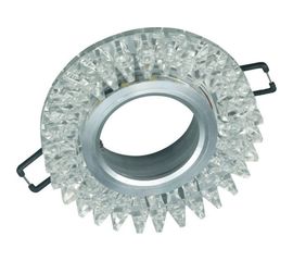 Встраиваемый светильник IN HOME MR16R-R12L-crystal под JCDR GU5.3 с подсветкой Прозрачный/Хром 4690612016238 