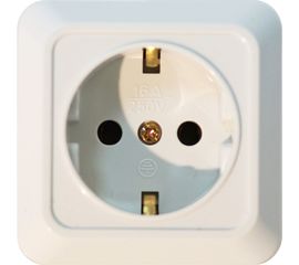 Розетка Jilion 1 гнездо с заземлением белый 9533430 