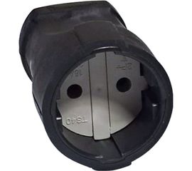 Штепсельное гнездо б/з, черное, ПВХ-облив 10А 250В UNIVersal ОА0150 