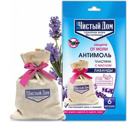 Пластина в саше с натуральным наполнителем Чистый дом Антимоль 02-630 