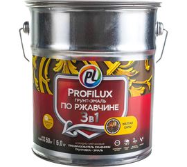 Грунт-эмаль Profilux по ржавчине 3в1 жёлтая 5 кг Н0000005149 
