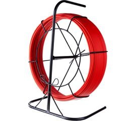 Протяжка для кабеля мини OlmiOn УЗК d=6 мм L=100 м в напольной кассете №3, красный СП-К3-6/100 