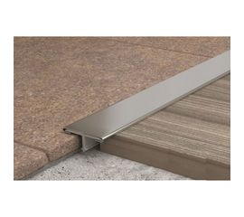 Профиль ЛУКА т-образный из нержавеющей стали 21.7 мм, 2.7 м, сатинированный УТ000040602 