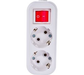 Переносная разборная розетка с выключателем IEK К02В, 2 места, CLASSIC KYP11-16-02-00-ZK 