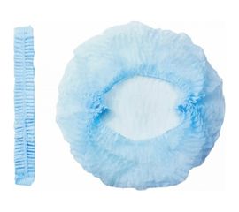 Одноразовая шапочка-берет ГЕКСА Плиссе 25 шт., бирюзовая 630238 