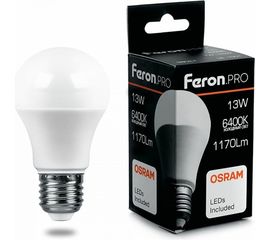 Светодиодная лампа FERON PRO LB-1013 шар E27 13W 6400K OSRAM LED 38034 
