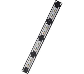 Патч панель SYSMATRIX, 1U 24 порта RJ 45 кат 5e Dual IDC неэкранированная 5PP2402U106 