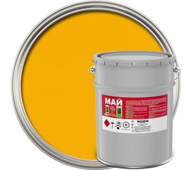 Грунт-эмаль на ржавчину МАЙ 3 в 1 желтая, ведро 23 кг 211074 