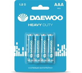 Солевая батарейка DAEWOO R03 Heavy Duty 2021 BL-4 5029361 