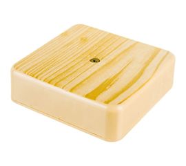 Распаячная коробка УРАЛ ПАК открытой проводки 75х75х20мм, светлое дерево, без клеммы IP40 КР-513110075-080 