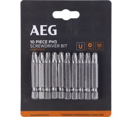 Биты 10 шт, РН3, 50 мм AEG ASDPH35010 4932479514 