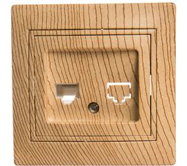 Информационная розетка Intro 130311 RJ45, IP20, СУ, Plano, сосна Б0030089 