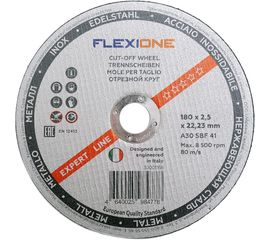 Круг отрезной по металлу и нержавейке (180х2.5х22.23 мм; A30 SBF41) Flexione 10001168 