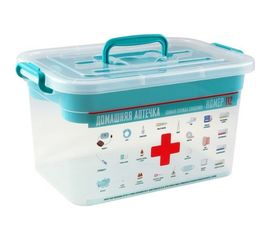 Контейнер для медикаментов Полимербыт Домашний Доктор 6.5 л, с вкладышем, 310х200х180 мм 63280903 