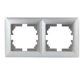 Рамка Intro 450203 на 2 поста, СУ, Solo, алюминий Б0043412 