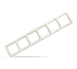 Рамка UNIVersal Валери 6-ти местная, горизонтальная, слоновая кость ivory 1041 