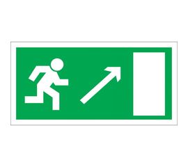 Знак Направление к эвакуационному выходу Стандарт Знак Е05 направо вверх, 100x200 мм, пленка ПП 00-00026276 
