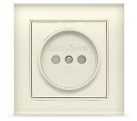 Розетка UNIVersal Бриллиант б/з з/ш слоновая кость ivory 7948813 