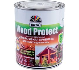 Пропитка для защиты древесины Dufa Wood Protect белый 750 мл МП000015748 