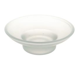 Стеклянная овальная мыльница Solinne 11034 стекло-сатин 2541.105 