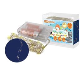 Светодиодная гирлянда TDM Роса50, 50LED, 5м, 3000К, 3хАА, SQ0361-0052 