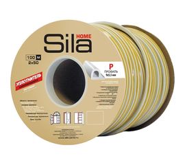 Самоклеящийся уплотнитель Sila Home Р 100 м, 9х5,5 мм, белый 39CX 