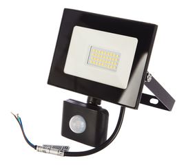 Прожектор Ultraflash LFL-5002S C02 черный LED с датчиком 230В, 6500К 13331 