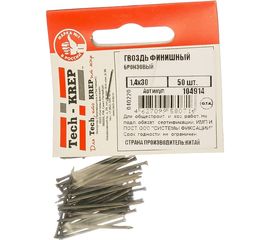 Финишный бронзовый гвоздь 1.4х30, 50шт - пакет Tech-Krep 104914 