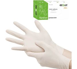 Диагностические смотровые перчатки из латекса EcoLat 2020/XL 