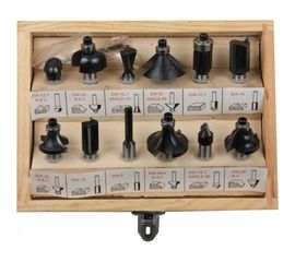 Набор фрез по дереву (8 мм; 12 шт.) FIT IT 36578 