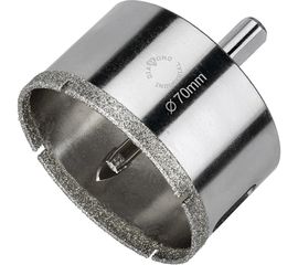 Коронка алмазная по керамограниту и керамике с центрирующим сверлом 70 мм Diamond Industrial DIDCSC070 