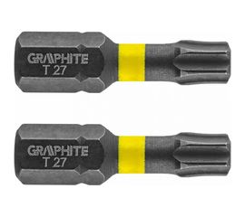 Биты ударные Graphite TX27 x 25 мм 1/4" S2 2 шт. 56H515 
