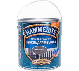 Молотковая эмаль HAMMERITE HAMMERED по ржавчине, серая 2,2л 5272664 