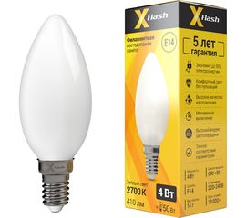Светодиодная лампочка X-Flash XF-E14-FLM-C35-4W-2700K-230V, артикул 48496 