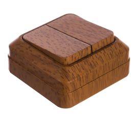 Выключатель UNIVersal Олимп 2 клавиши, бук 7946727 