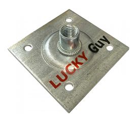 Опорная пластина Lucky Guy облегченная, 60х60х2,0 мм с гайкой М10, оцинк. 200 01 6060 М10 0р 