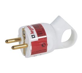 Вилка Legrand 2К+З белая 50190 