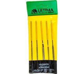 Надфили ULTIMA алмазные, 140х70х3 мм, комплект 5шт, 125001 