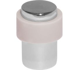 Дверной упор DOORLOCK DL DS004 CR полированный хром, 23/29 мм, высота 40 мм, серая резина 74230 