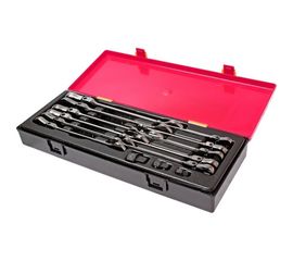 Набор комбинированных трещоточных ключей с подвижной головкой JTC 8-19 мм 14 предметов 1-K6142 