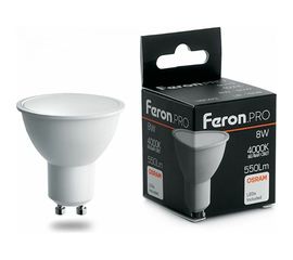 Светодиодная лампа FERON PRO LB-1608 GU10 8W 4000K OSRAM LED 38093 
