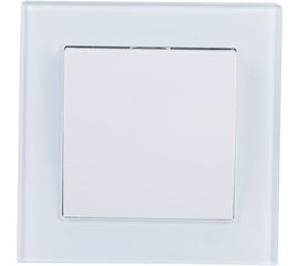 Электрический 1-клавишный выключатель STEKKER серия Катрин, GLS10-7003-01, белый 39164 