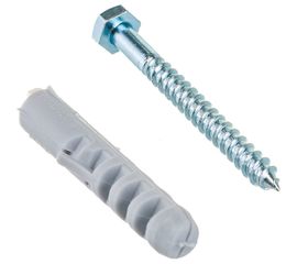 Набор для крепления ВИРТУОЗ дюбель 10х 50, шуруп 6х60 шестигранная головка, 6 шт. 22110 