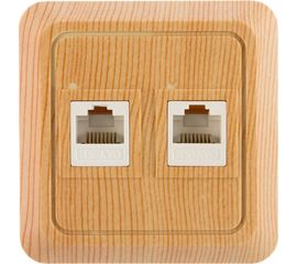 Компьютерная розетка UNIVersal Олимп 2-ая сосна 1077 