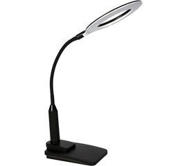 Настольный светильник Camelion KD-814 C02 черный, LED, основание+струбцина, 7Вт, 230В, сенсорное включение, 4 уровня яркости, 450Лм, 4000К 12846 